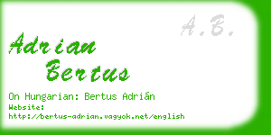 adrian bertus business card