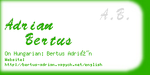 adrian bertus business card